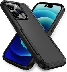 Apple iPhone 15 Pro Hoesje Schokbestendige Hardcase Back Cover Zwart afbeelding