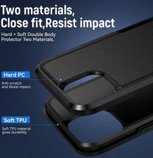 Apple iPhone 15 Pro Hoesje Schokbestendige Hardcase Back Cover Zwart afbeelding 10