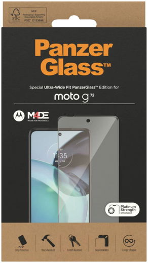 PanzerGlass Ultra-Wide Motorola Moto G72 Screen Protector afbeelding 4