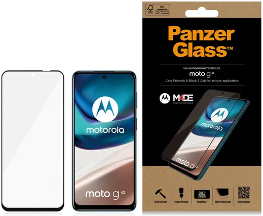 PanzerGlass Motorola Moto G42 Screen Protector Case Friendly Zwart afbeelding 1