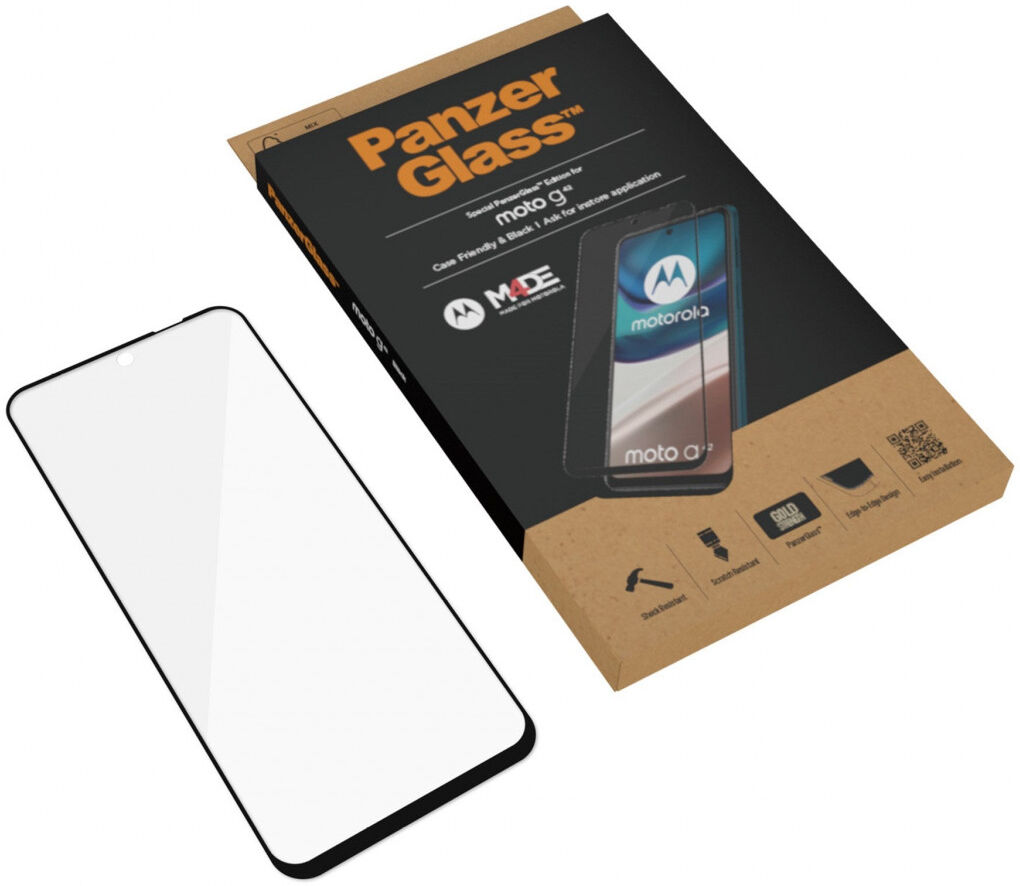 PanzerGlass Motorola Moto G42 Screen Protector Case Friendly Zwart afbeelding 3
