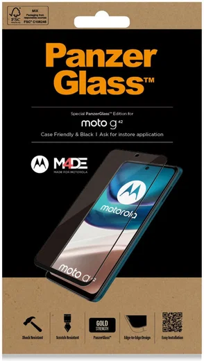 PanzerGlass Motorola Moto G42 Screen Protector Case Friendly Zwart afbeelding 8
