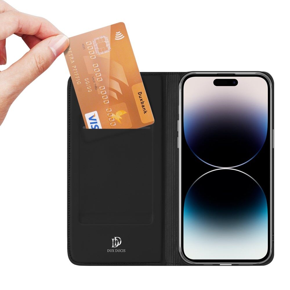 Dux Ducis Skin Pro Apple iPhone 15 Pro Max Hoesje Portemonnee Zwart afbeelding 2