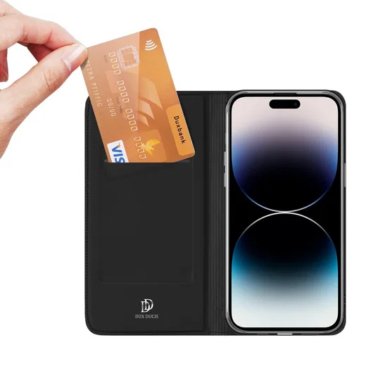 Dux Ducis Skin Pro Apple iPhone 15 Pro Max Hoesje Portemonnee Zwart afbeelding 2