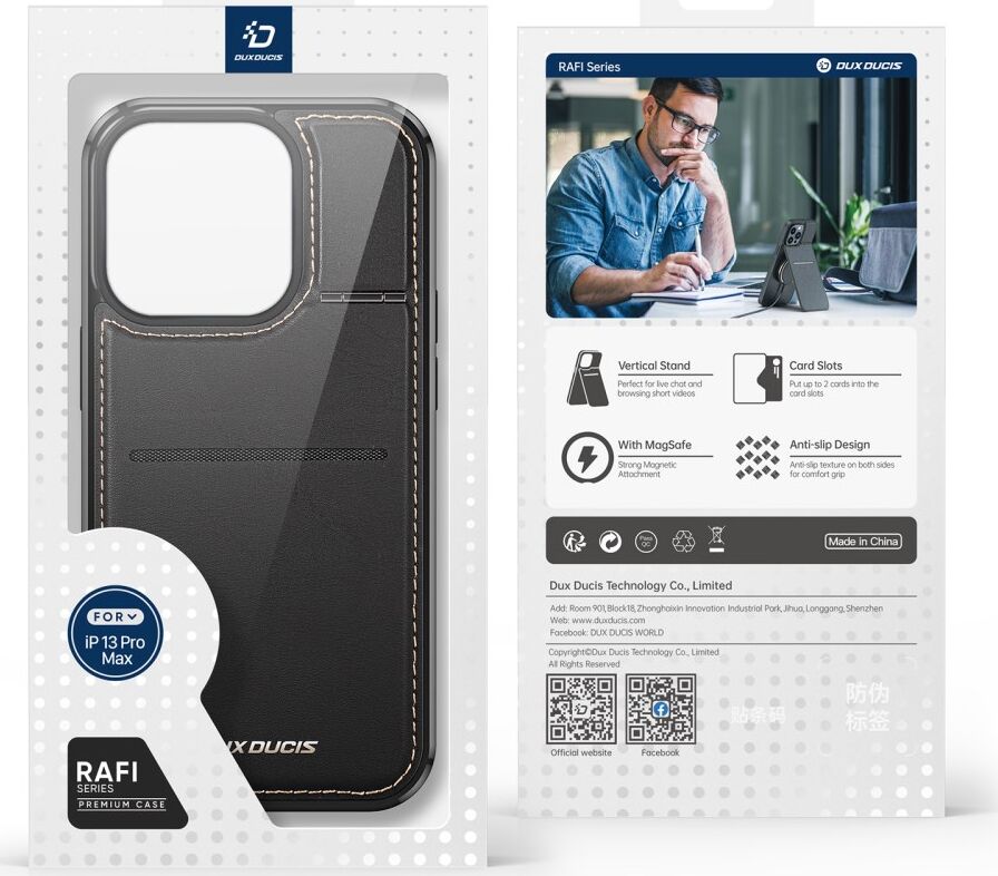 Dux Ducis Rafi iPhone 13 Pro Max Hoesje MagSafe Pasjeshouder RFID afbeelding 11