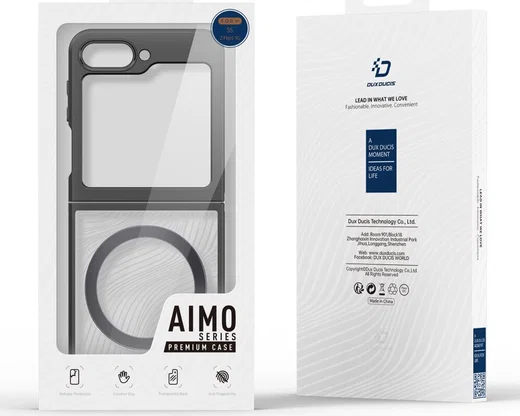 Dux Ducis Aimo Samsung Galaxy Z Flip 5 Hoesje MagSafe Back Cover Zwart afbeelding 11
