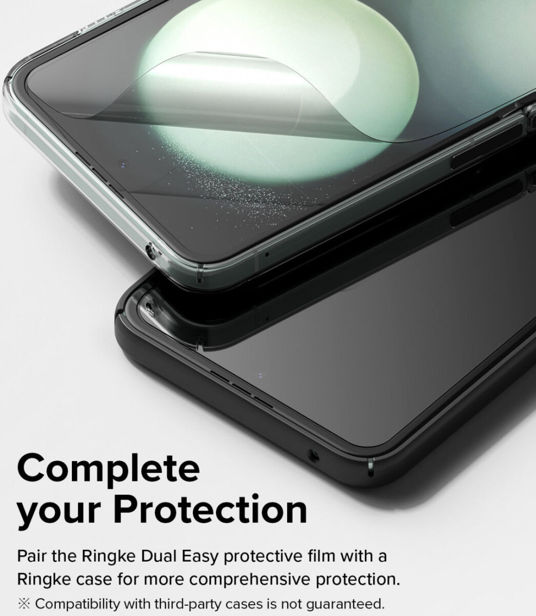 Ringke Dual Easy Film Samsung Galaxy Z Flip 5 Screen Protector 2-Pack afbeelding 12