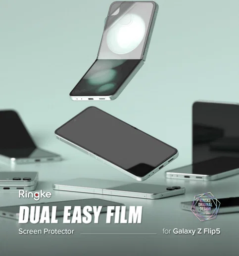 Ringke Dual Easy Film Samsung Galaxy Z Flip 5 Screen Protector 2-Pack afbeelding 2
