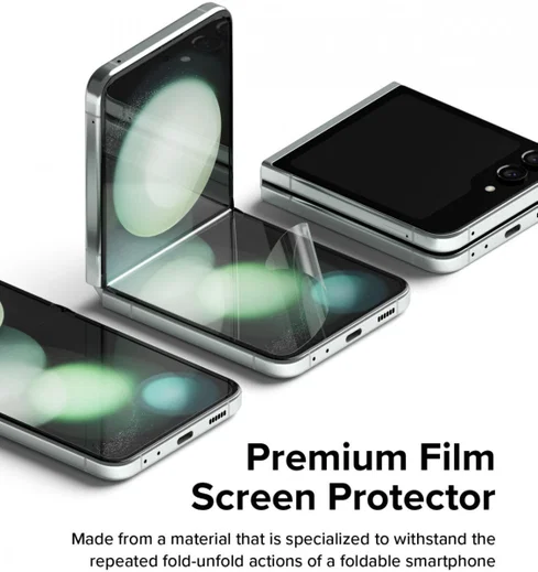 Ringke Dual Easy Film Samsung Galaxy Z Flip 5 Screen Protector 2-Pack afbeelding 3