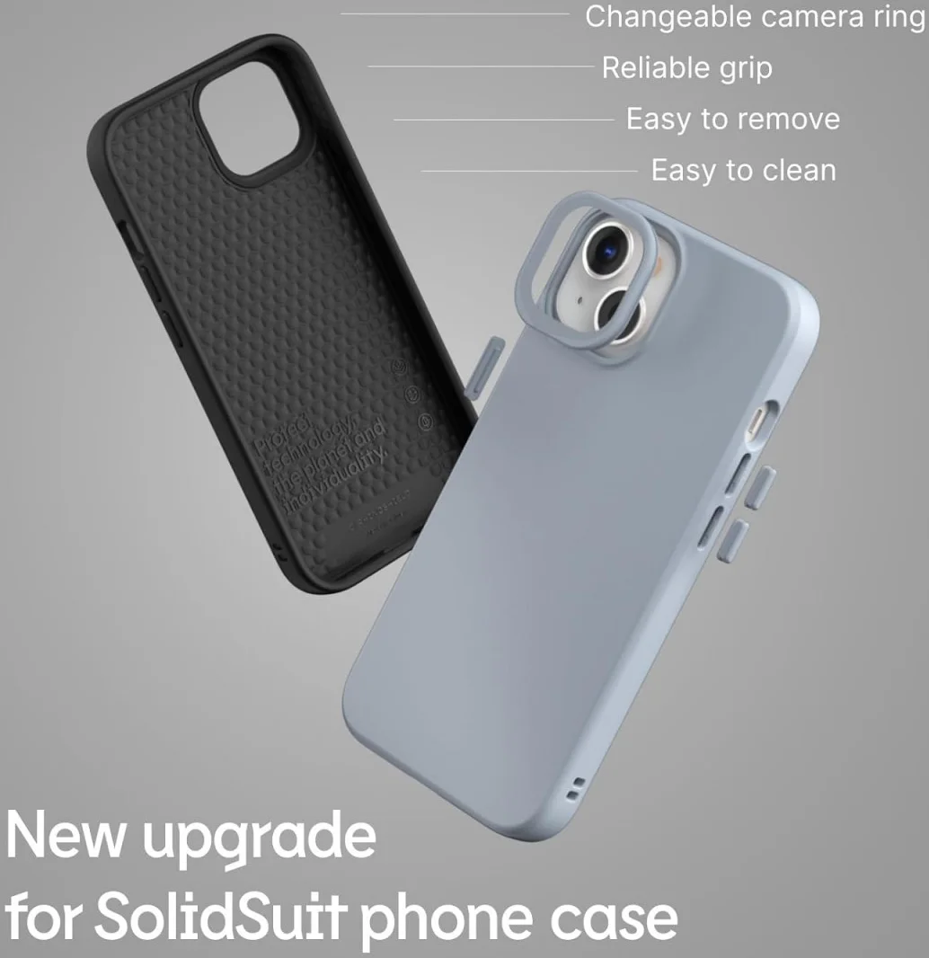 RhinoShield SolidSuit iPhone 15 Plus Hoesje Back Cover Black afbeelding 3