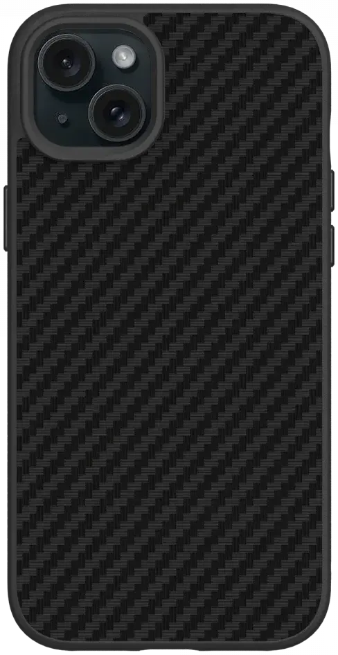 RhinoShield SolidSuit  iPhone 15 Plus Hoesje Back Cover Carbon Zwart afbeelding 2