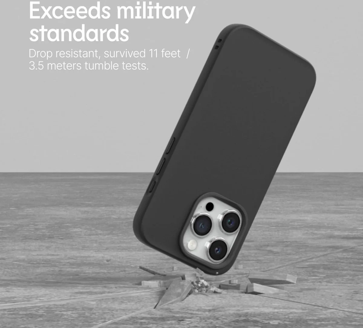 RhinoShield SolidSuit iPhone 15 Pro Max Back Cover Black afbeelding 5
