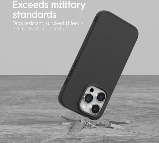 RhinoShield SolidSuit iPhone 15 Pro Max Back Cover Black afbeelding 5