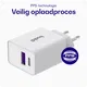 Buddi 30W GaN Mini Oplader USB-C Power Delivery + USB-A QC 4.0 Wit afbeelding 4