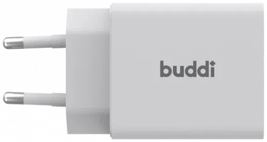 Buddi 30W GaN Mini Oplader USB-C Power Delivery + USB-A QC 4.0 Wit afbeelding 7