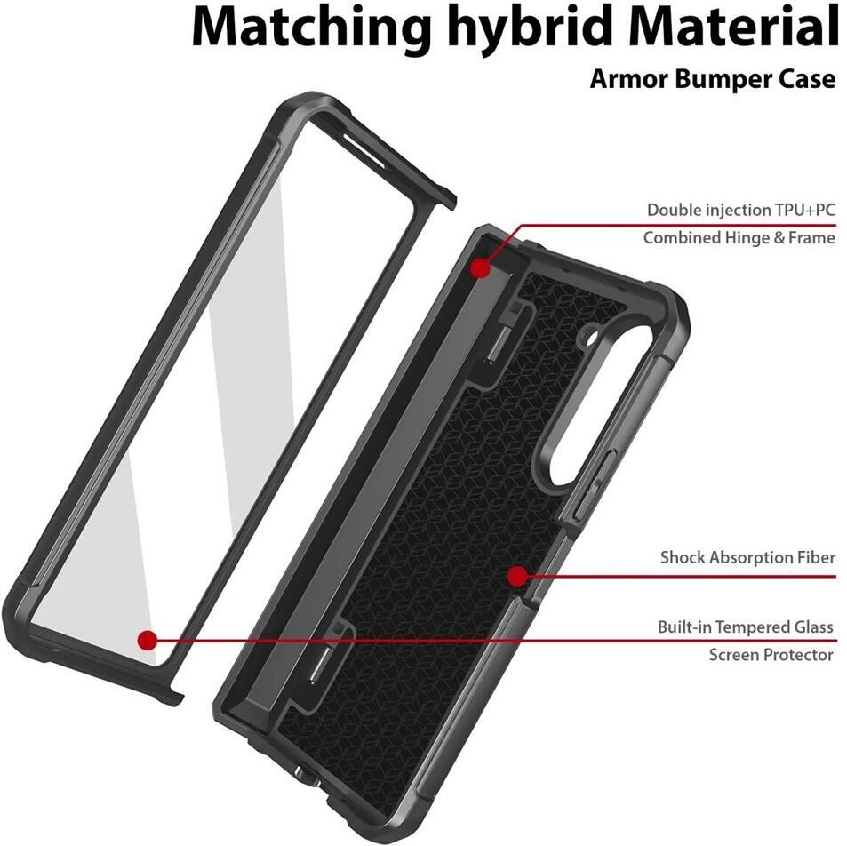 Whitestone Dome Escudo Case Samsung Galaxy Z Fold 5 Hoesje Transparant afbeelding 2