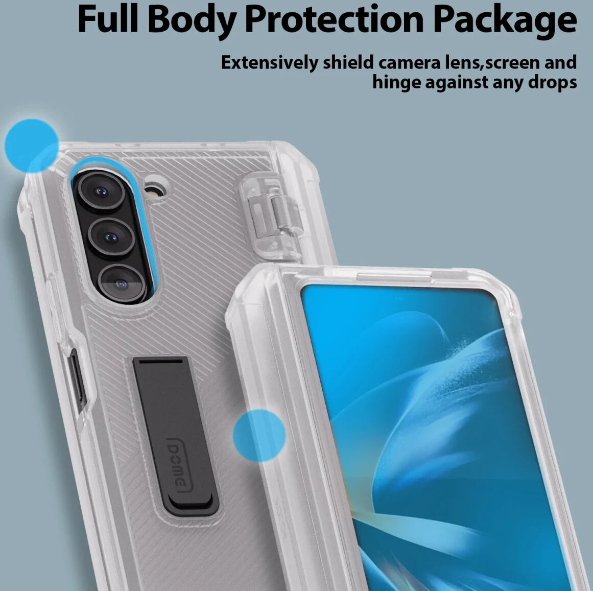 Whitestone Dome Escudo Case Samsung Galaxy Z Fold 5 Hoesje Zwart afbeelding 3