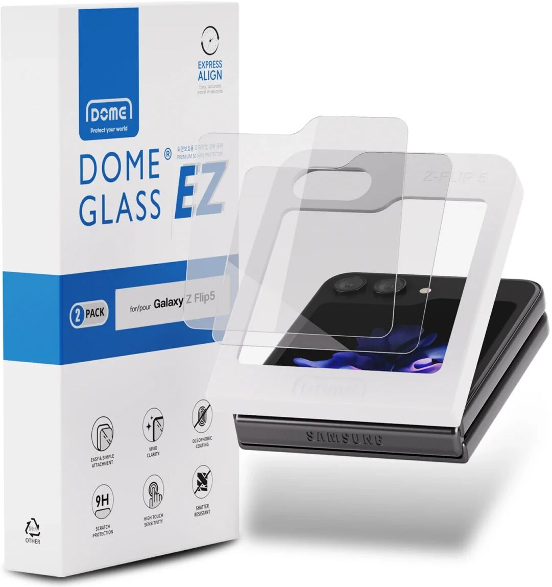 Whitestone EA Glass Samsung Galaxy Z Flip 5 Screen Protector 2-Pack afbeelding 1