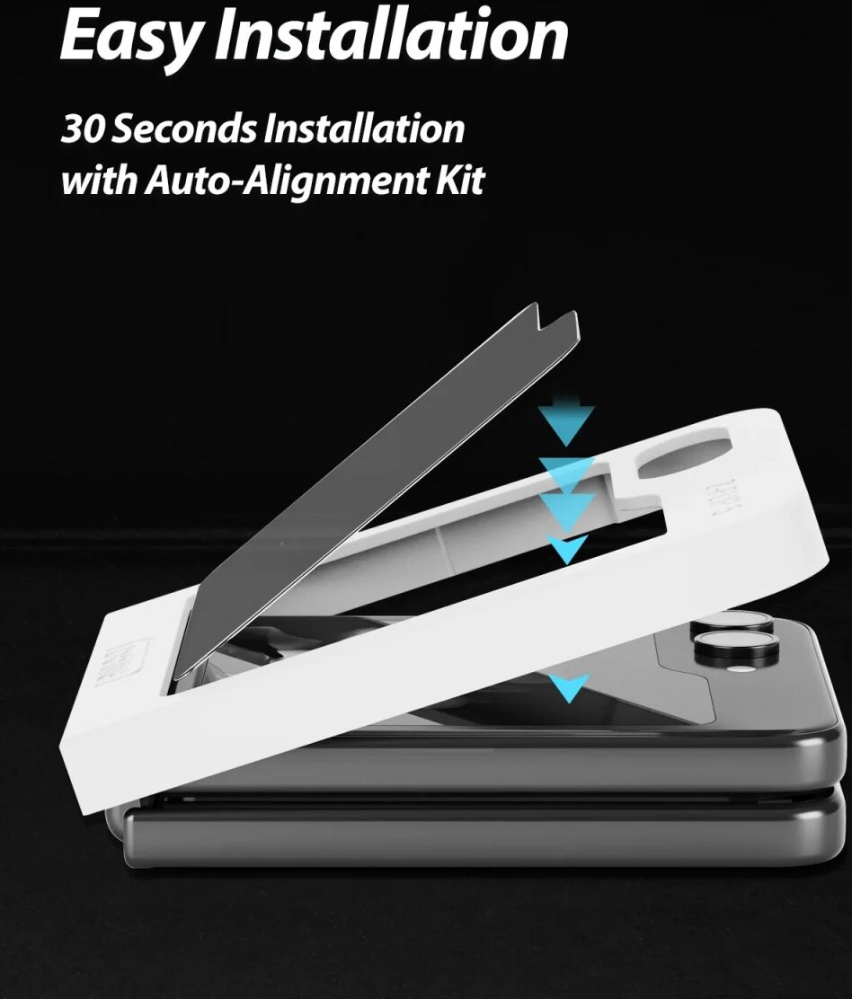 Whitestone EA Glass Samsung Galaxy Z Flip 5 Screen Protector 2-Pack afbeelding 2