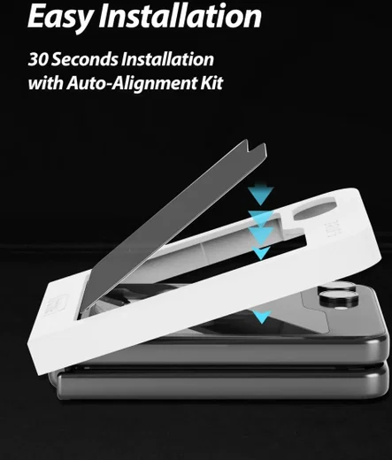 Whitestone EA Glass Samsung Galaxy Z Flip 5 Screen Protector 2-Pack afbeelding 2