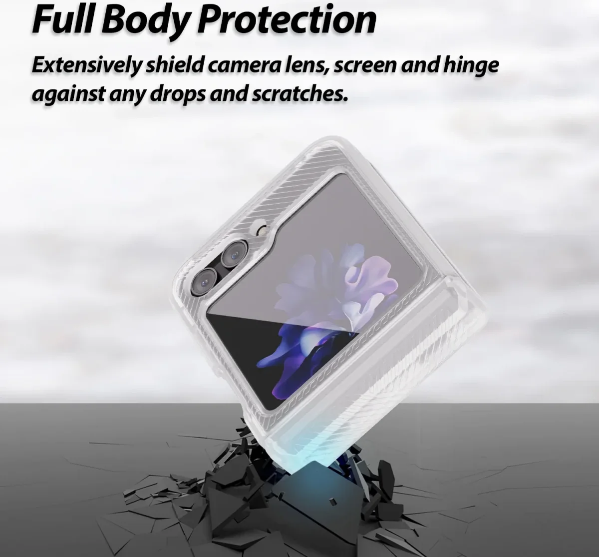 Whitestone Dome Escudo Case Samsung Galaxy Z Flip 5 Hoesje Zwart afbeelding 4