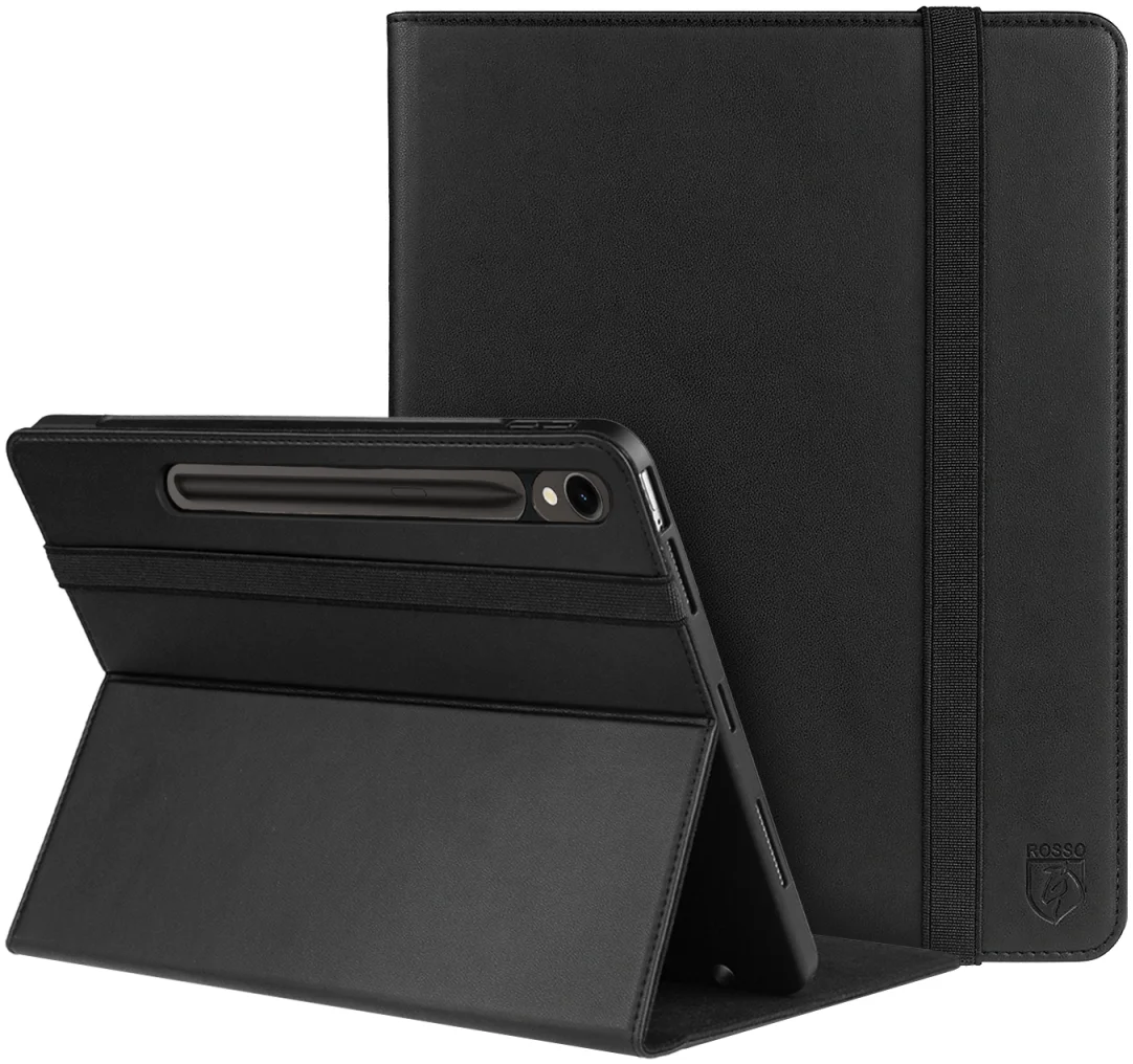 Rosso Element Samsung Galaxy Tab S9 Hoes Book Case Zwart afbeelding 1