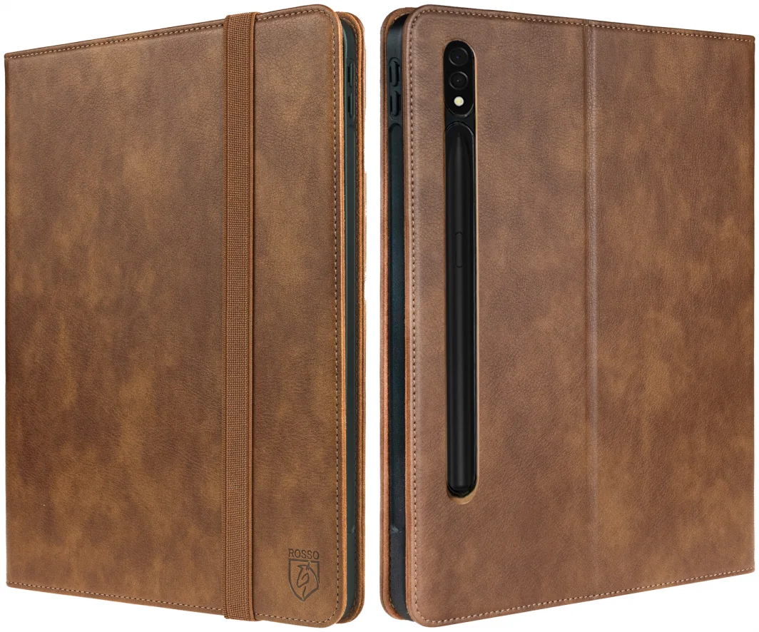 Rosso Element Samsung Galaxy Tab S10 Plus/S9 Plus Hoes Book Case Bruin afbeelding 2