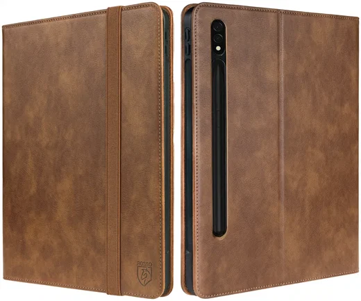 Rosso Element Samsung Galaxy Tab S10 Plus/S9 Plus Hoes Book Case Bruin afbeelding 2