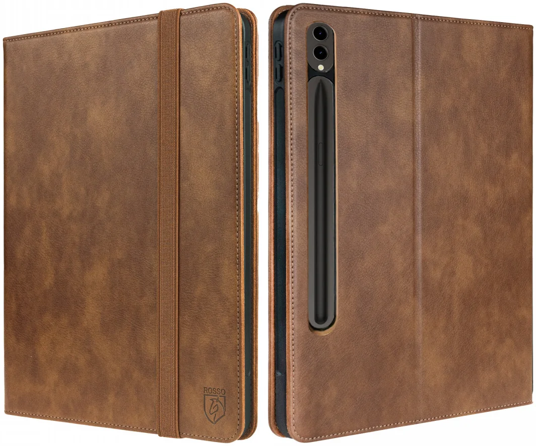 Rosso Element Samsung Galaxy Tab S10 Ultra / S9 Ultra Hoes Book Case Bruin afbeelding 2