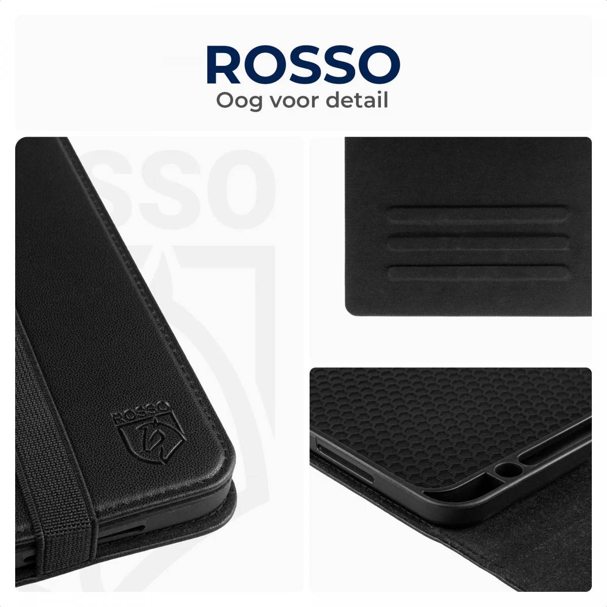 Rosso Element Samsung Galaxy Tab S10 Ultra / S9 Ultra Hoes Book Case Zwart afbeelding 4