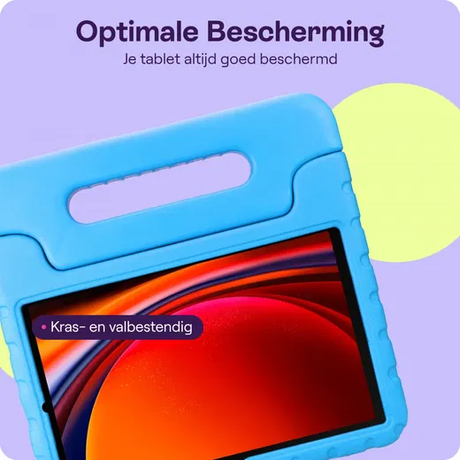 HappyCase Samsung Galaxy Tab S9 Kinder Tablethoes met Handvat Blauw afbeelding 6