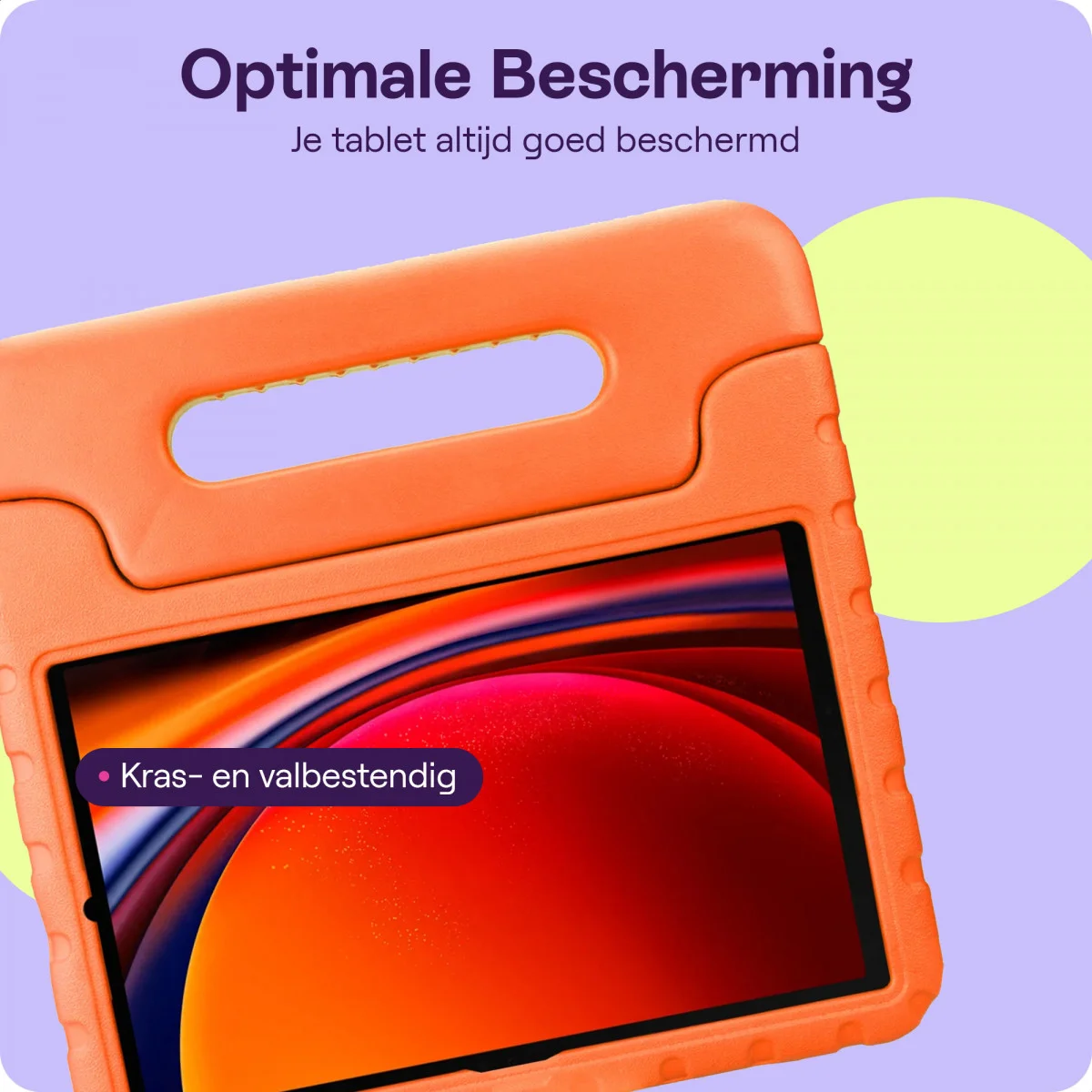HappyCase Samsung Galaxy Tab S9 Kinder Tablethoes met Handvat Oranje afbeelding 6