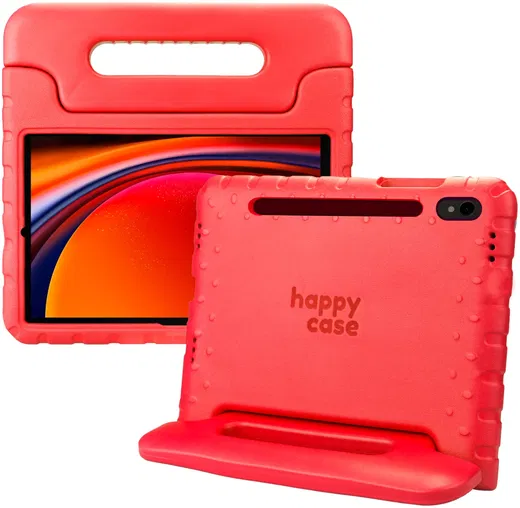 HappyCase Samsung Galaxy Tab S9 Kinder Tablethoes met Handvat Rood afbeelding 1