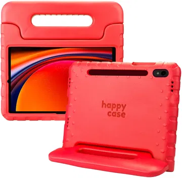 HappyCase Samsung Galaxy Tab S9 Kinder Tablethoes met Handvat Rood