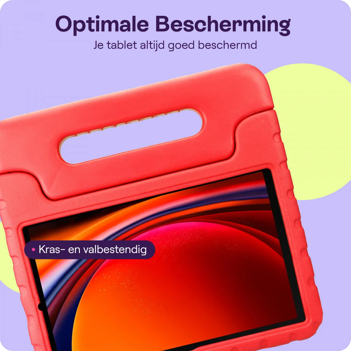 HappyCase Samsung Galaxy Tab S9 Kinder Tablethoes met Handvat Rood afbeelding 6