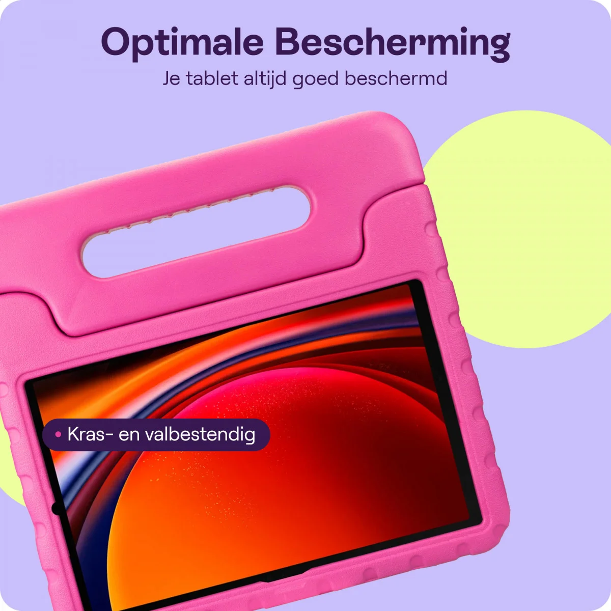 HappyCase Samsung Galaxy Tab S9 Kinder Tablethoes met Handvat Roze afbeelding 6