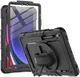 Samsung Tab S10 Lite / S10 FE / S9 (FE) Hoes met Screen Protector en Riem Zwart afbeelding 1