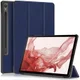 Samsung Galaxy Tab S9 Hoes Tri-Fold Book Case met Standaard Blauw