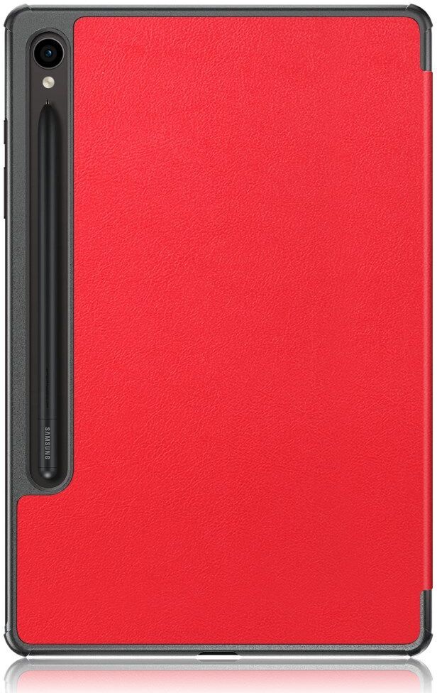 Samsung Galaxy Tab S9 Hoes Tri-Fold Book Case met Standaard Rood afbeelding 12