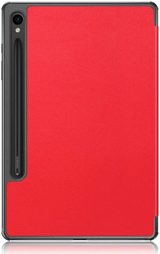 Samsung Galaxy Tab S9 Hoes Tri-Fold Book Case met Standaard Rood afbeelding 12