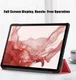 Samsung Galaxy Tab S9 Hoes Tri-Fold Book Case met Standaard Rood afbeelding 10