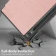 Samsung Galaxy Tab S9 Hoes Tri-Fold Book Case met Standaard Roze Goud afbeelding 3