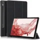 Samsung Galaxy Tab S9 Hoes Tri-Fold Book Case met Standaard Zwart