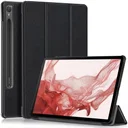 Samsung Galaxy Tab S9 Hoes Tri-Fold Book Case met Standaard Zwart