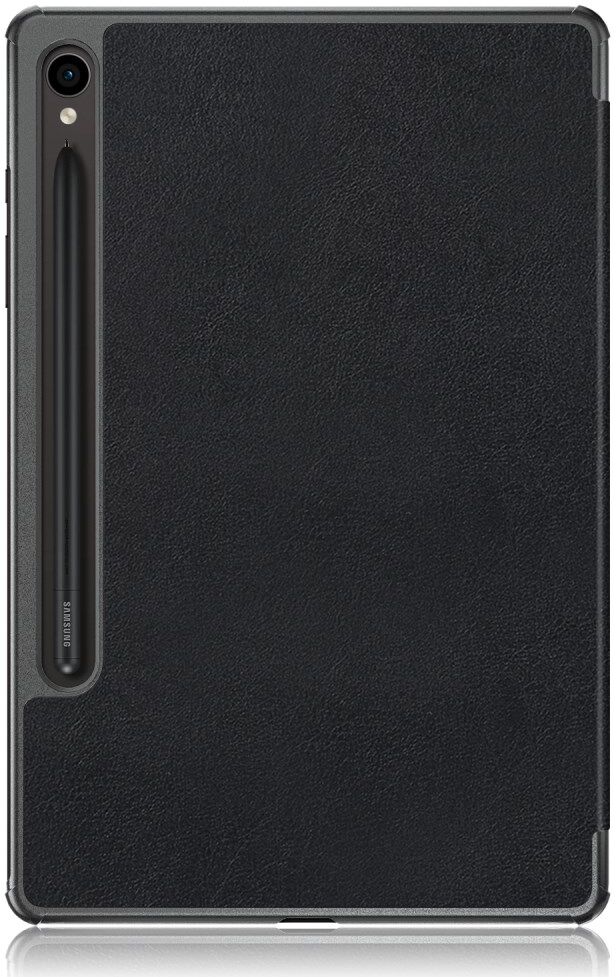 Samsung Galaxy Tab S9 Hoes Tri-Fold Book Case met Standaard Zwart afbeelding 2