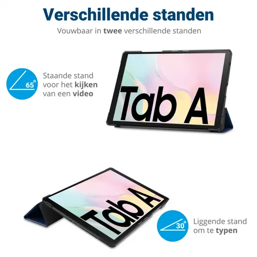 Samsung Galaxy Tab S10+ / S9+ / S9 FE+ Hoes Book Case met Standaard Blauw afbeelding 5