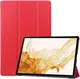 Samsung Galaxy Tab S10+ / S9+ / S9 FE+ Hoes Book Case met Standaard Rood