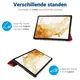 Samsung Galaxy Tab S10+ / S9+ / S9 FE+ Hoes Book Case met Standaard Rood afbeelding 5
