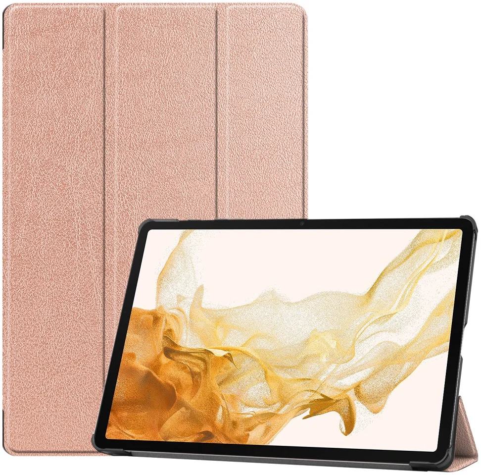 Samsung Galaxy Tab S10+ / S9+ / S9 FE+ Hoes Book Case met Standaard Roze afbeelding 1