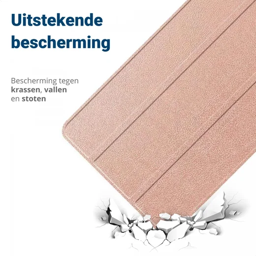 Samsung Galaxy Tab S10+ / S9+ / S9 FE+ Hoes Book Case met Standaard Roze afbeelding 2